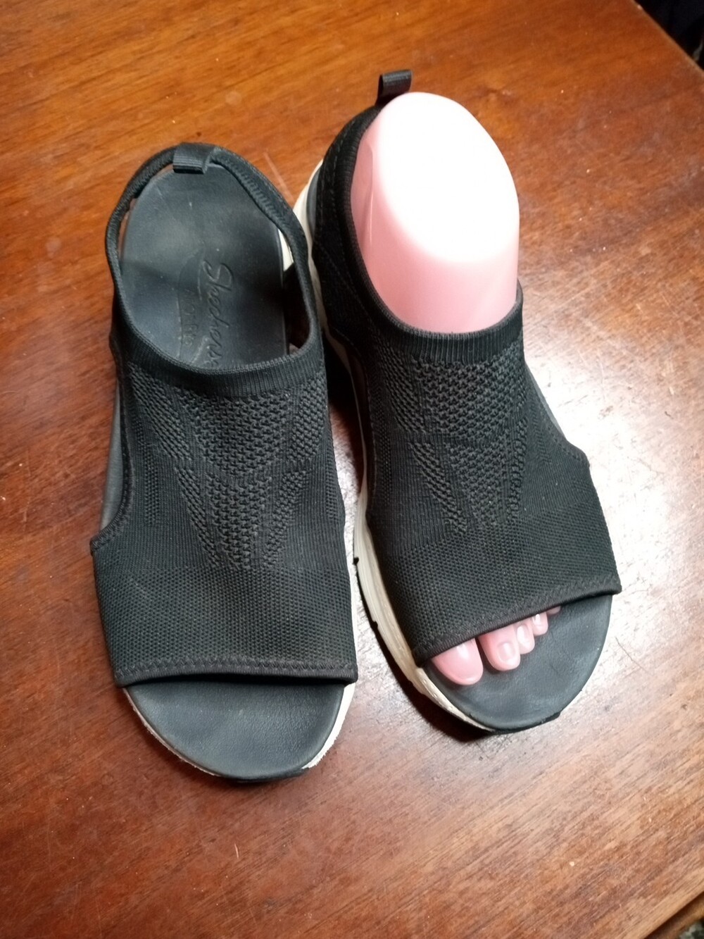 Skechers Women's Arch Fit City Catch Slip On Sandals Black Size:8 #119236 190L